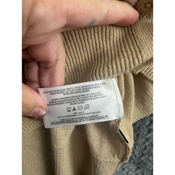 NWT GAP Irish Cream Linen Blend Cardigan Sweater M Minimalist - Picture 6 of 8